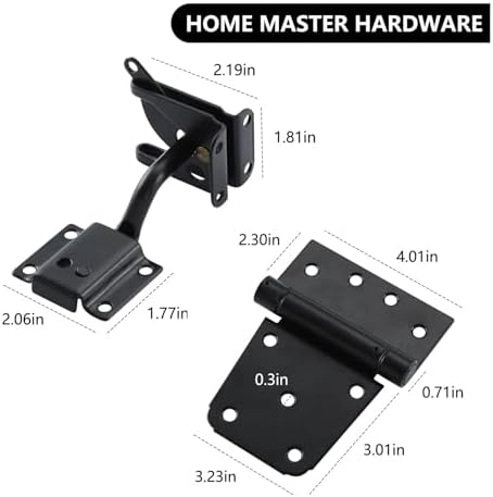 HOME MASTER HARDWARE Self-Closing Gate Kit Black