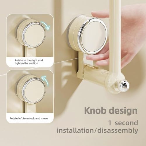 Suction Cup Toilet Paper Holder with Twist Lock Design