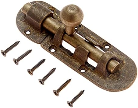 LCARY Brass Door Bolt Gate Latch Hardware with Screws