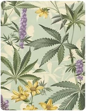 Retro Plant Pattern Crib Sheets for Girls and Boys