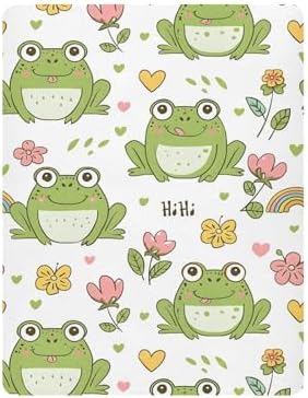 Cute Frog Crib Sheets for Girls and Boys 39x27 Inch