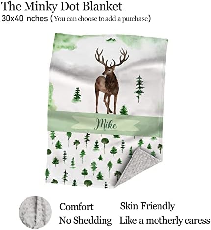 Personalized Woodland Deer Crib Sheets Set with Name