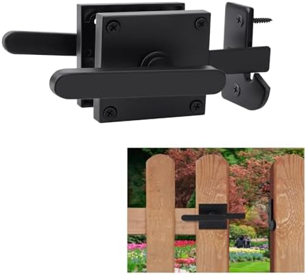 Heavy Duty Double Gate Latch with Self Locking Mechanism