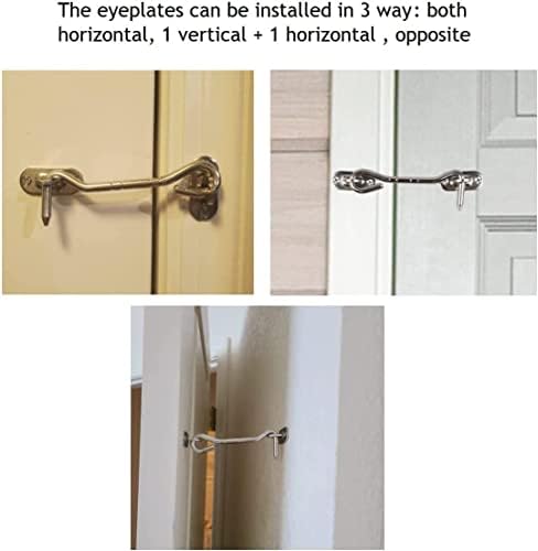 SHAUNI 8 Inch Hook and Eye Latch Gate Lock