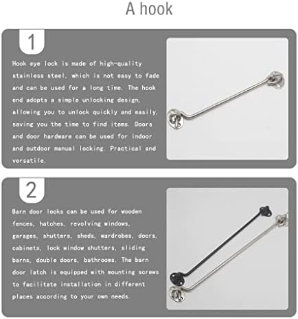 DEIHGE Hook and Eye Latch for Barn Door and Window