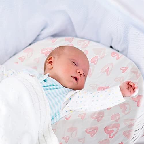 Healeved Bassinet Mattress Pad Cover for Boy Girl