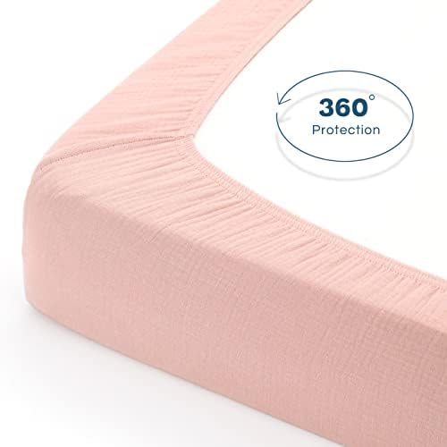 GRSSDER Soft Muslin Crib Sheets 2 Pack 100 Cotton for Babies