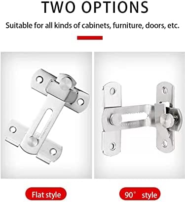 SHAUNI 90 Degree Right Angle Door Lock 1Pcs Black Large