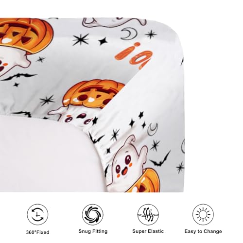 Cute Halloween Crib Sheet 52x28 Inch Fitted Baby Sheet
