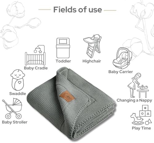 Little Dedi Organic Cotton Swaddling Blanket - 30x40 Neutral