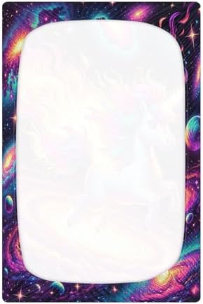 Ultra Soft Unicorn in Space Crib Sheet for Boys