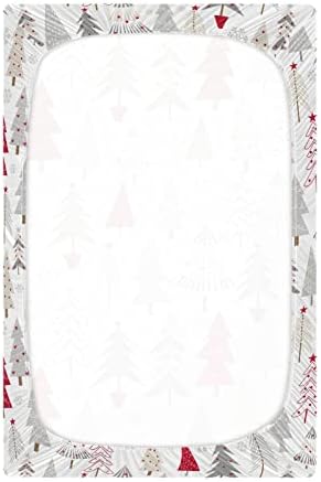 Fitted Crib Sheets Christmas Tree Pattern for Baby Toddler