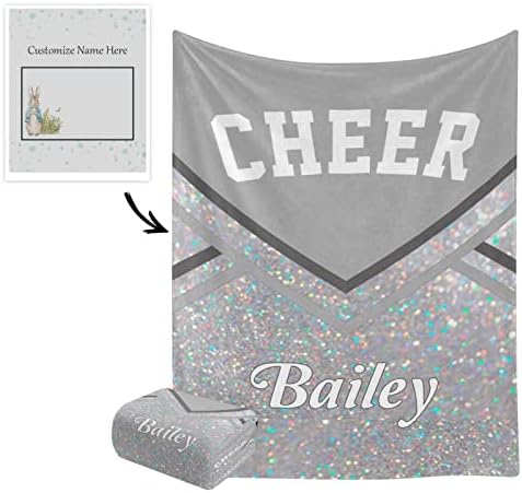 Cheer Gray Personalized Baby Blanket 30x40 Inch
