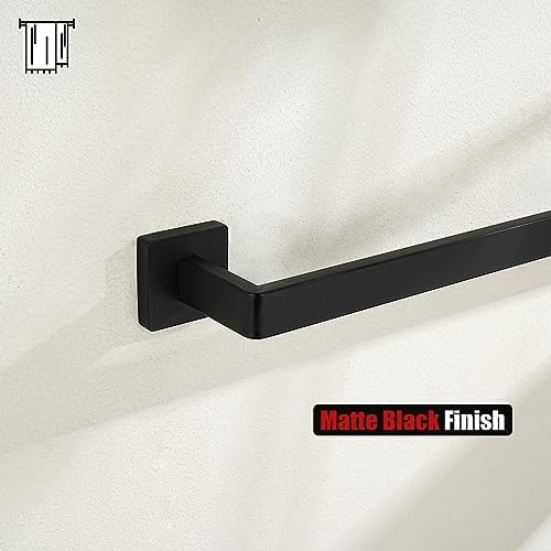 JQK Matte Black 2041 Inch Towel Bar Wall Mount