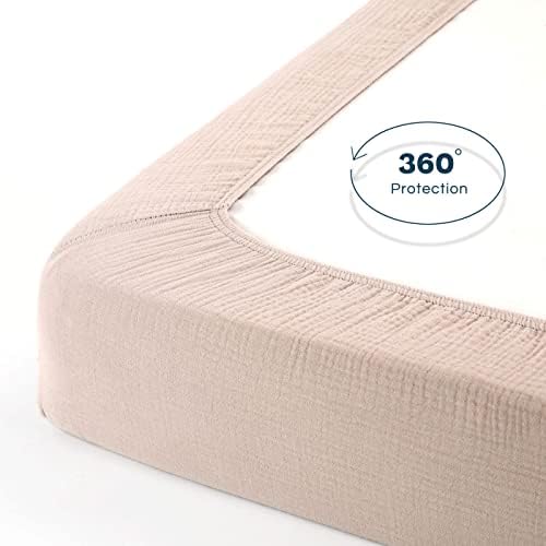 GRSSDER 100 Cotton Muslin Crib Sheet 1 Pack