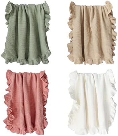 CATHATRR Infant Wrap Crochet Blanket 39 Soft Breathable Crib Bedding