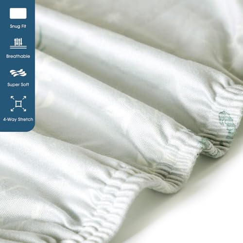 GRSSDER 3-Pack Stretchy Ultra Soft Crib Sheets with Bear and Wolf Print