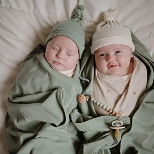 Mushie Extra Soft Baby Blanket - 35x35 Inch Roman Green 1