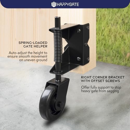 4 Inch Heavy Duty Gate Caster with 360 Degree Swivel Black