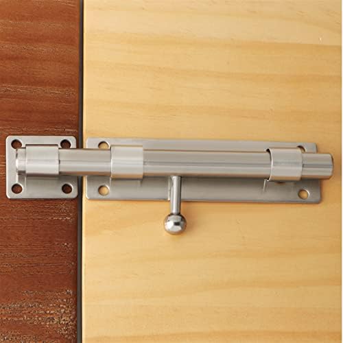 SHAUNI Gate Latch Bolt Lock 6-Inch Polished Chrome