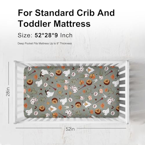 KASTLEE Halloween Cowboy Crib Sheets 52x28