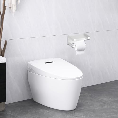 Self-Adhesive Toilet Paper Holder with Phone Shelf 1