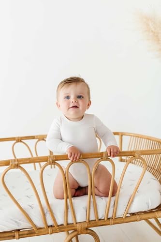 Elys Co Bassinet Sheets 2 Pack Blue Dragonflies Stripes