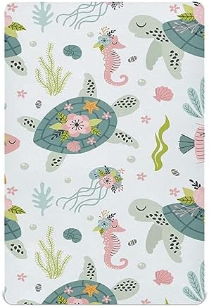 KICPOAY Fitted Crib Sheets with Elastic Band