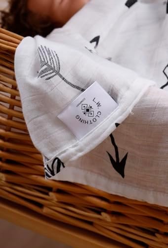 Premium Muslin Swaddle Blankets 47x43 Inch Gender-Neutral