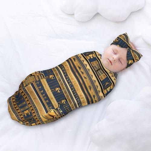 Egyptian Pharaonic Frescoes Baby Swaddle Set