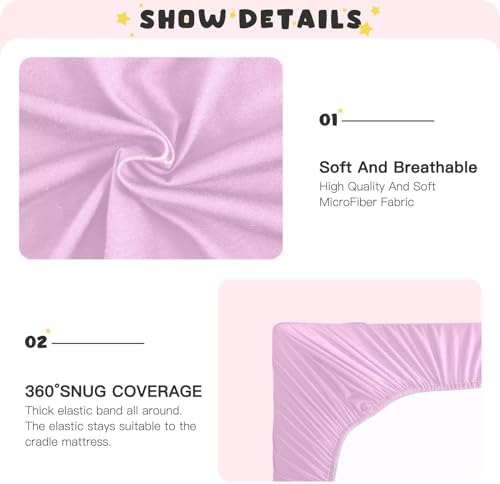 KEIGE Pink 02 Fitted Crib Sheet for Baby