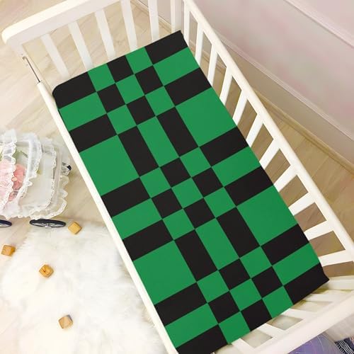 KICPOAY Checkered Crib Sheets for Baby Toddler Portable Playard