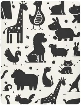 ALAZA Cartoon Forest Animals Crib Sheets for Kids