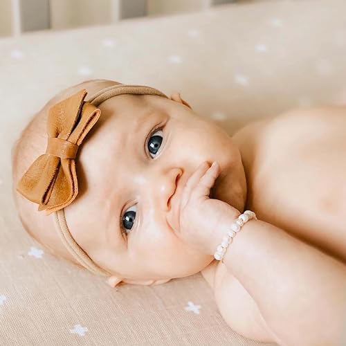 Little Unicorn Premium Crib Sheet Taupe Cross