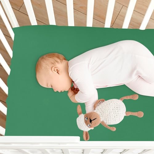 KEIGE Sea Green 02 Fitted Crib Sheet for Girls and Boys