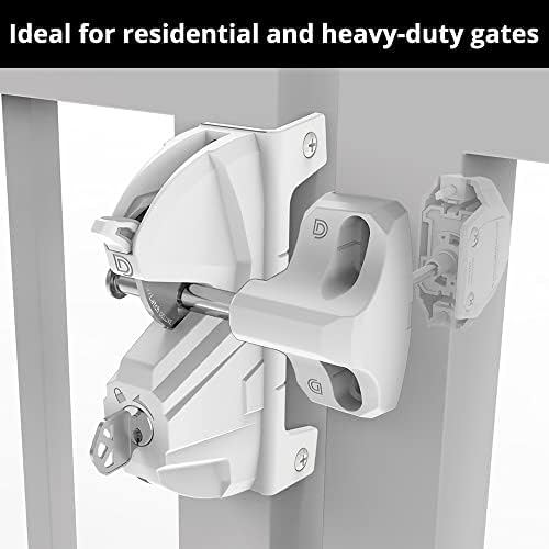 DD Technologies Deluxe LokkLatch Series 3 Key Lockable Gate Latch - White