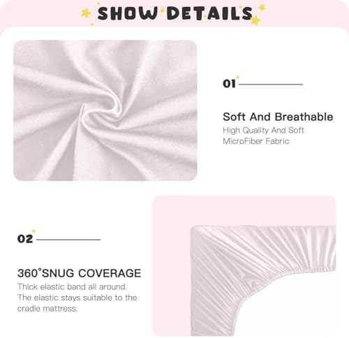 KEIGE Lavender Blush 02 Crib Sheet for Baby Bed