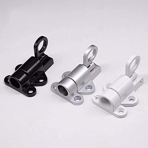 SHAUNI Slide Bolt Door Lock Hasp 2-Pack White Button