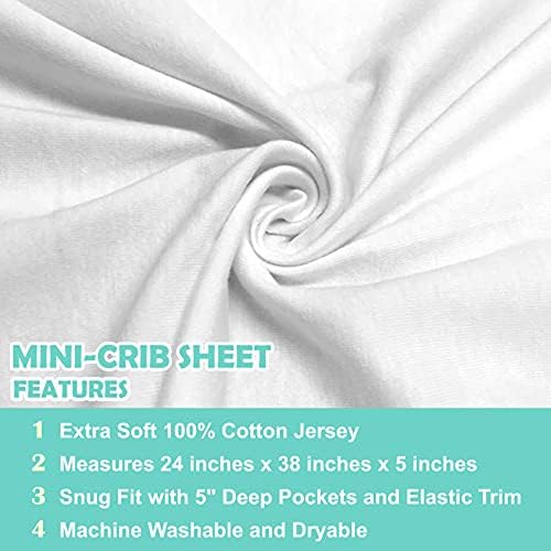 TL Care Fitted Mini Crib Sheet 24 x 38