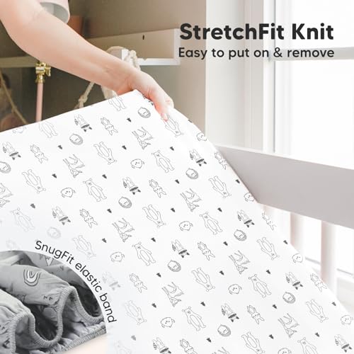 KeaBabies 2-Pack Bamboo Crib Sheets - Woodland Design