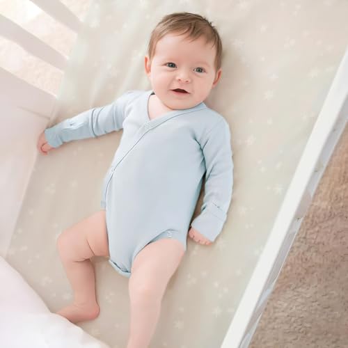 GRSSDER 3-Pack Stretchy Ultra Soft Crib Sheets with Bear and Wolf Print
