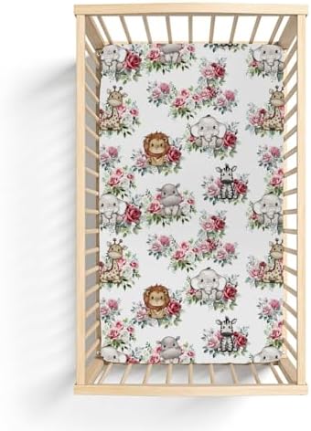 Cute Jungle Safari Animal Crib Sheets for Boy Girl 52x28