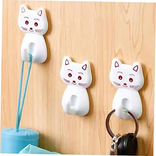 9pcs Adorable Cat Wall Hooks for Bathroom Towel Storage