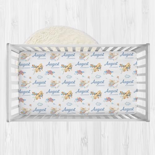 Personalized Baby Crib Sheets with Name for Boys and Girls