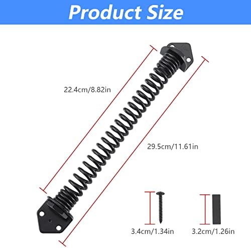 HOME MASTER HARDWARE Self Closing Gate Spring 2 Pack Black
