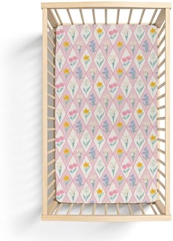 Wildflower Floral Patchwork Crib Sheets 28x52