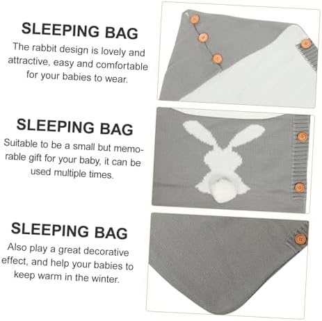 SUPVOX Adorable Rabbit Swaddling Blanket for Newborns