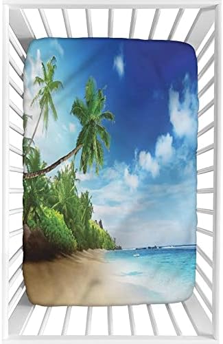 XISUNYA Ocean Print Crib Sheet 28x52 Microfiber