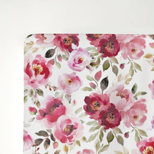 Pink Peonies Baby Crib Sheets 52x28 Inch
