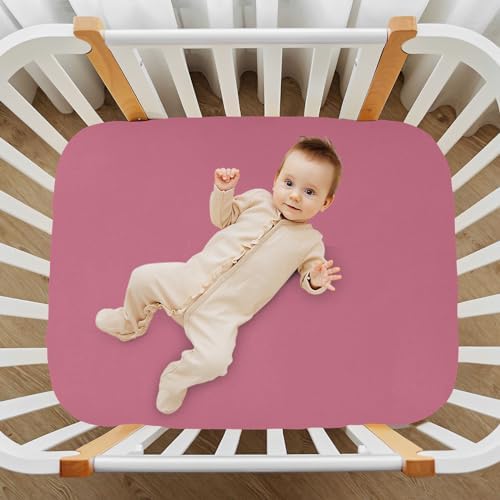 KEIGE Bean Paste Fitted Crib Sheet for Girls and Boys
